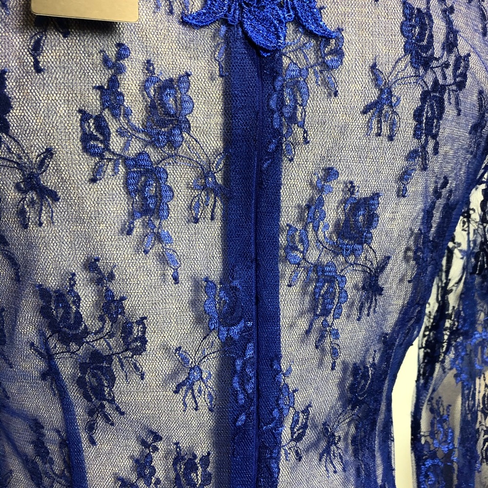 AKIRA Blue Lace Mini Dress - Picture 12 of 14